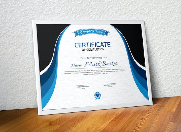 fourth preview of 'Premium Certificate Template  Free Download'