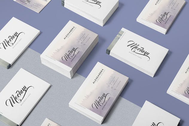 second preview of 'Premium 5 Business Card Mock-Ups  Free Download'