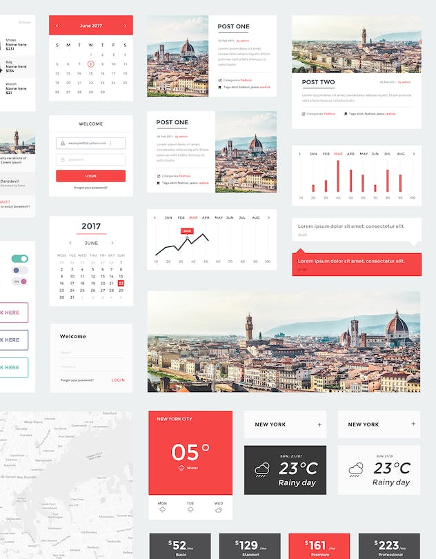 third preview of 'Premium Awesome Web UI Kit  Free Download'