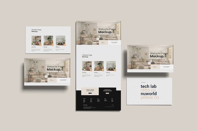 third preview of 'Premium Variant Website Page and Screen Mockup  Free Download'