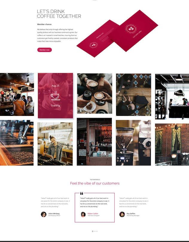 third preview of 'Premium Roasted Bean Creative Coffee Shop PSD Template  Free Download'
