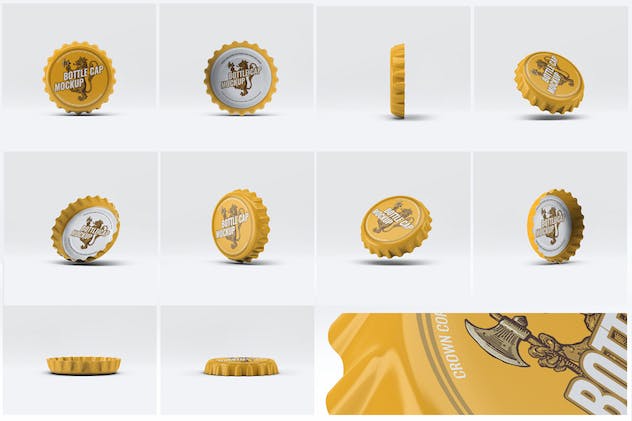 fourth preview of 'Premium Bottle Cap Mock Up  Free Download'