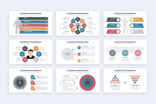 third preview of 'Premium Business Leadership Illustrator Infographics  Free Download'
