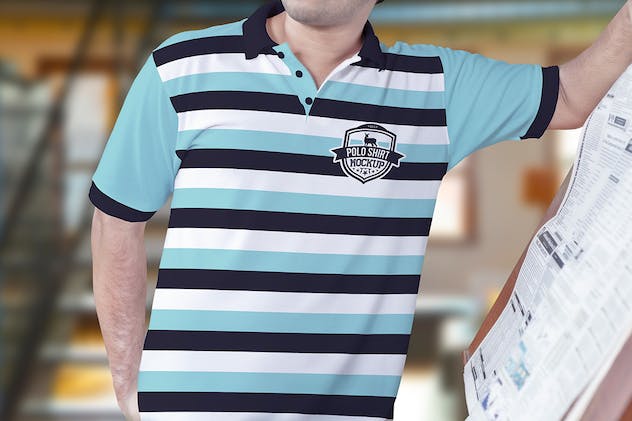 fourth preview of 'Premium Polo T-shirt Design Mockups  Free Download'