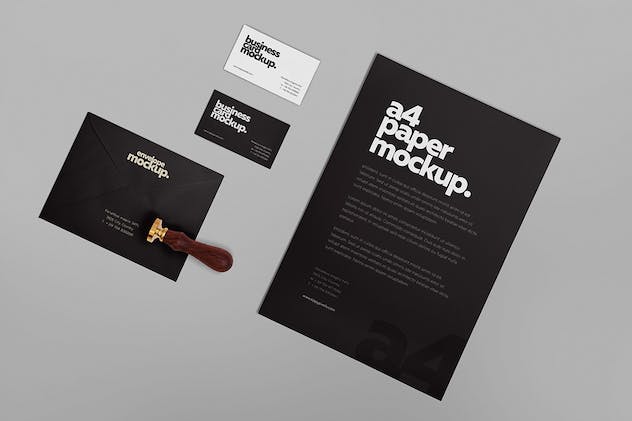 second preview of 'Premium 6 Stationery Design Mockups  Free Download'