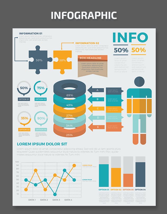 fourth preview of 'Premium  Infographic Flat Elements Design   Free Download'