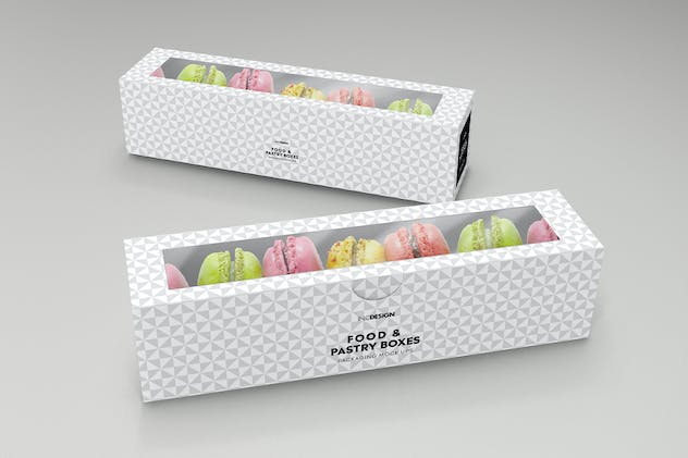 fourth preview of 'Premium Food Pastry Boxes Packaging Mockups  Free Download'