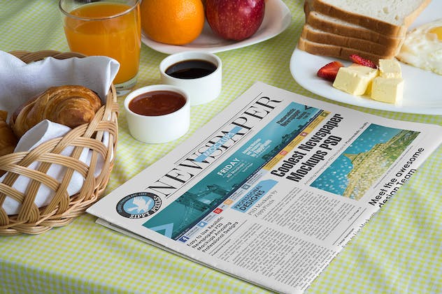 fourth preview of 'Premium Newspaper Mockup Templates  Free Download'