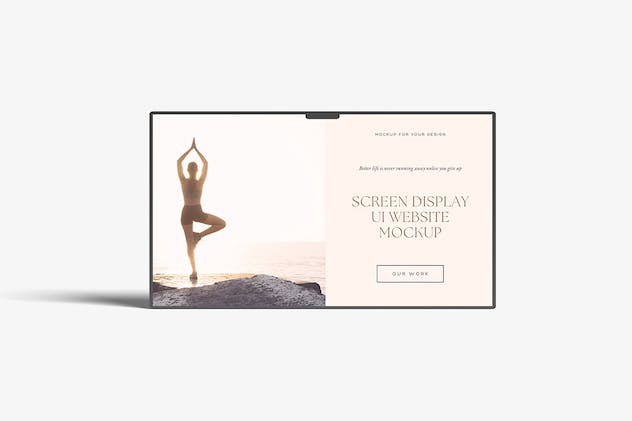 fourth preview of 'Premium Screen Display UI Website Mockup  Free Download'