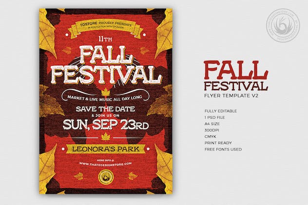 third preview of 'Premium Fall Festival Flyer Template V2  Free Download'