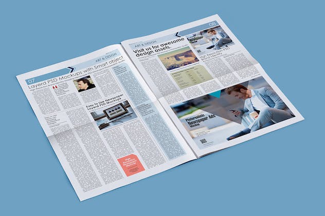 second preview of 'Premium Professional Newspaper PSD Mockups  Free Download'