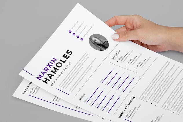 fourth preview of 'Premium Minimal Resume CV Template  Free Download'
