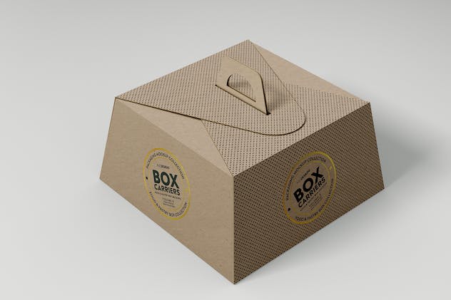 third preview of 'Premium Food Pastry Boxes Vol. 5 Carrier Boxes Mockups  Free Download'