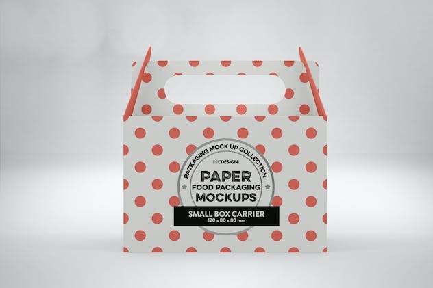 second preview of 'Premium Small Cake Box Carrier Packaging Mockup  Free Download'