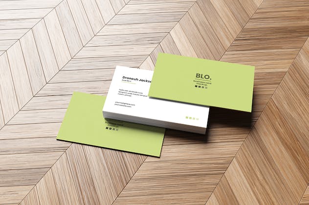 third preview of 'Premium Realistic Stack Business Card Mockup  Free Download'