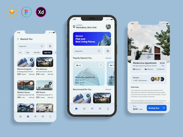 fourth preview of 'Premium Realther Real Estate Mobile App UI Kit  Free Download'