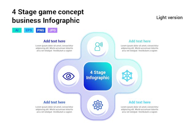 third preview of 'Premium 4 Stage Game Concept Infographic  Free Download'