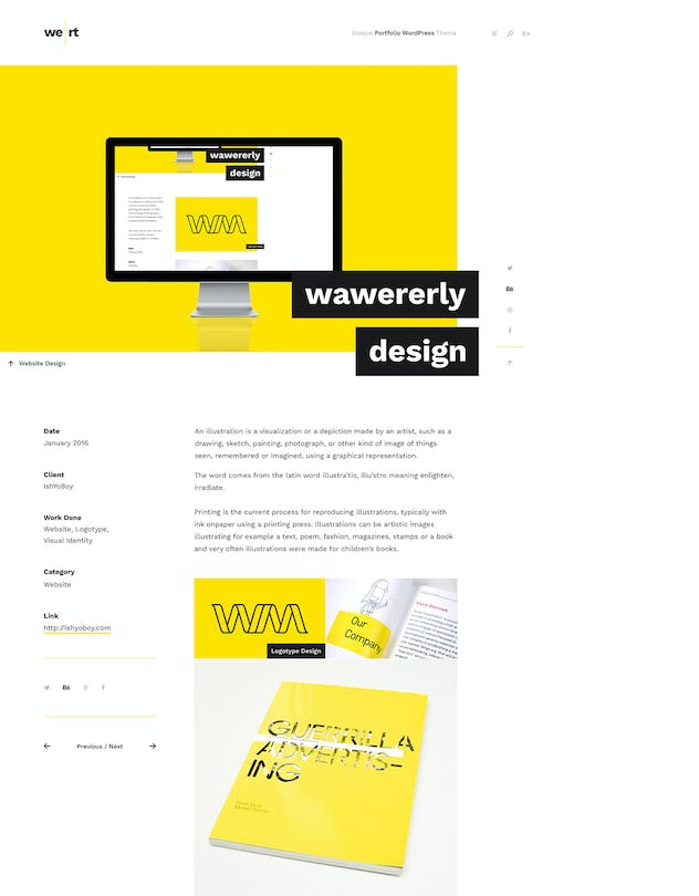 second preview of 'Premium Wert PSD Unique Portfolio Design  Free Download'