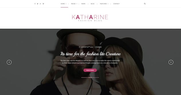 second preview of 'Premium Katharine Fashion Blog PSD Template  Free Download'