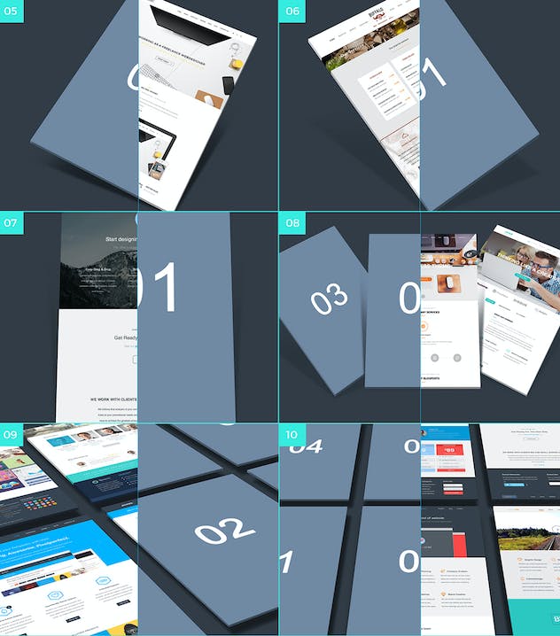 second preview of 'Premium The Perspective Website Mockup  Free Download'