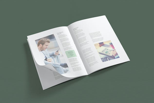 fourth preview of 'Premium 6 A4 Brochure Mockup  Free Download'