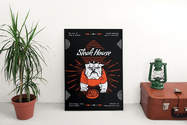 second preview of 'Premium Steak House Flyer and Poster Template  Free Download'