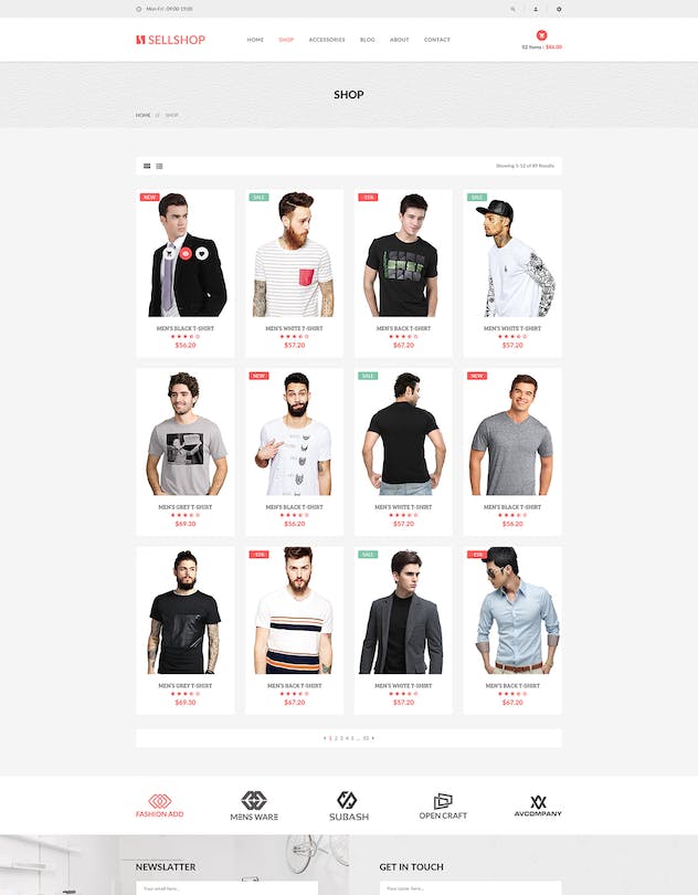 second preview of 'Premium SellShop Ecommerce PSD Template  Free Download'