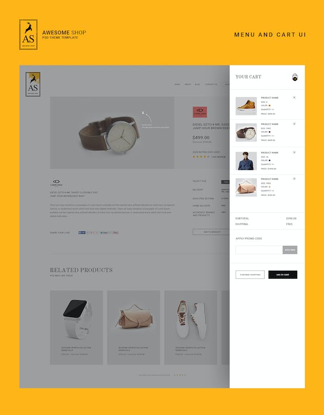 third preview of 'Premium Awesome Shop PSD Template  Free Download'