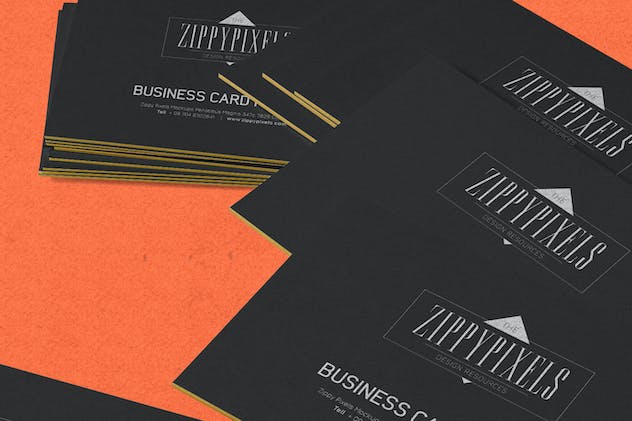 third preview of 'Premium 5 Business Card Mockups in Stacked View  Free Download'