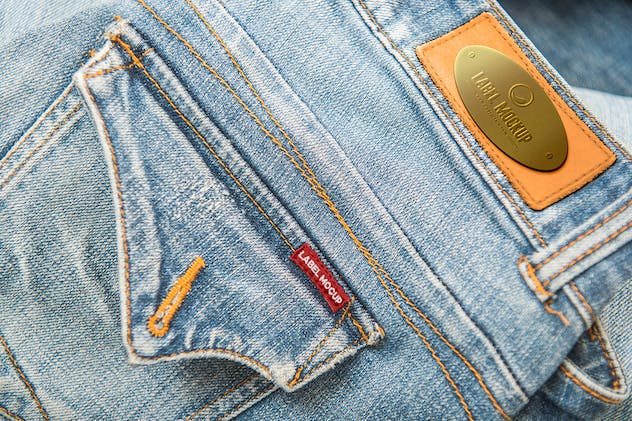 fourth preview of 'Premium Jeans Label Mockups  Free Download'