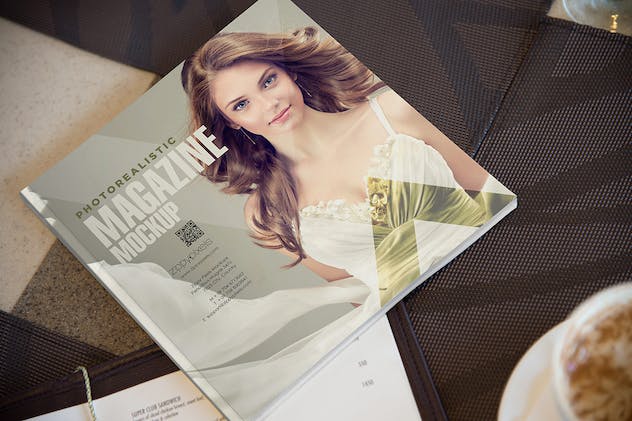 second preview of 'Premium Square Magazine Cover Mockup  Free Download'