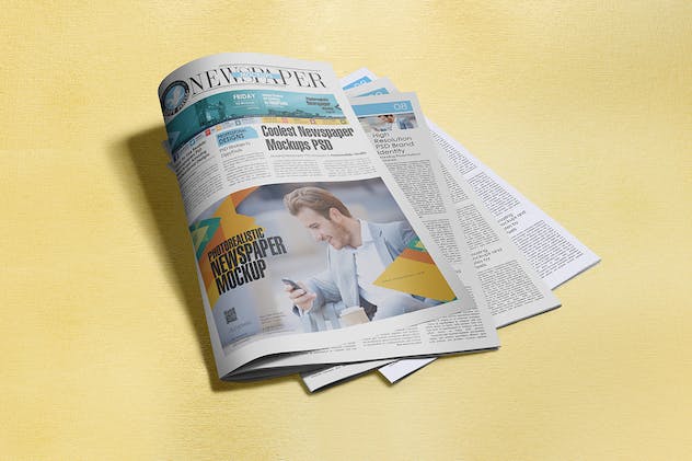 fourth preview of 'Premium Newspaper Advert Mockups  Free Download'
