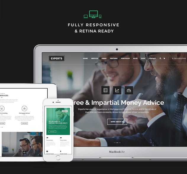 second preview of 'Premium Experts – Business and Finance PSD Template  Free Download'