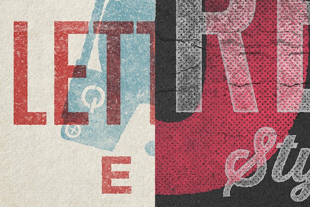 second preview of 'Premium Vintage Letterpress Texture Effects  Free Download'