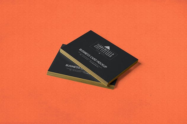 fourth preview of 'Premium 5 Business Card Mockups in Stacked View  Free Download'