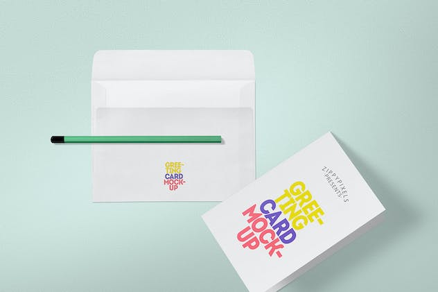 second preview of 'Premium Invitation Greeting Card Mockup  Free Download'