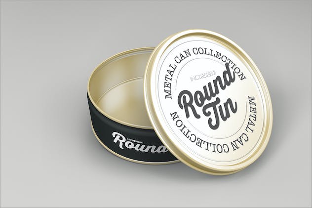 third preview of 'Premium Round Tin Can Packaging Mockups Vol. 3  Free Download'