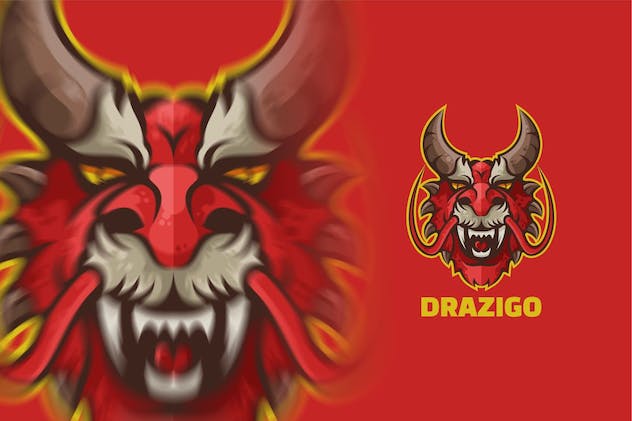 second preview of 'Premium Dragon Mascot Logo Template  Free Download'