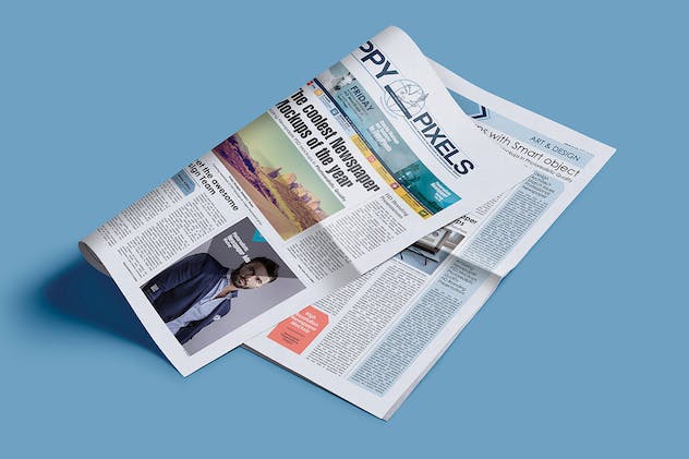 third preview of 'Premium Professional Newspaper PSD Mockups  Free Download'