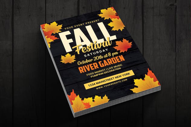 third preview of 'Premium Autumn Fall Festival Flyer  Free Download'