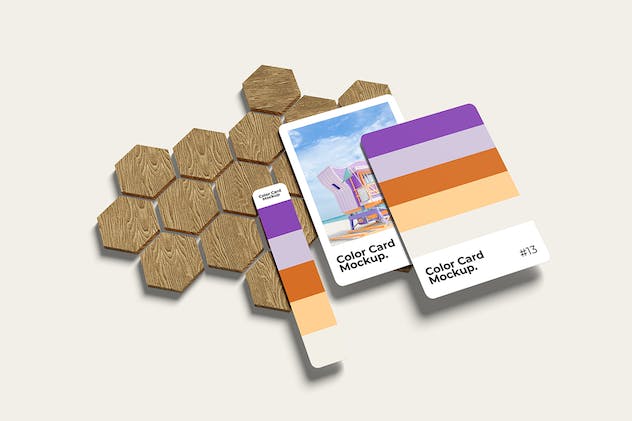 second preview of 'Premium Minimalist Color Card Mockup  Free Download'