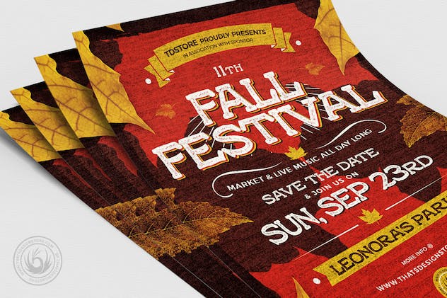 second preview of 'Premium Fall Festival Flyer Template V2  Free Download'