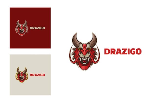 fourth preview of 'Premium Dragon Mascot Logo Template  Free Download'
