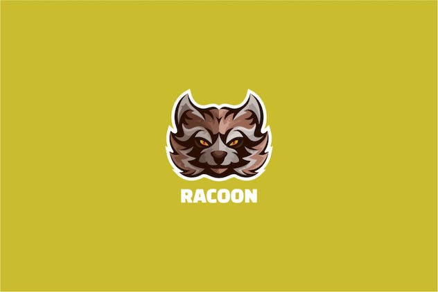 fourth preview of 'Premium Raccoon Head Mascot Logo  Free Download'