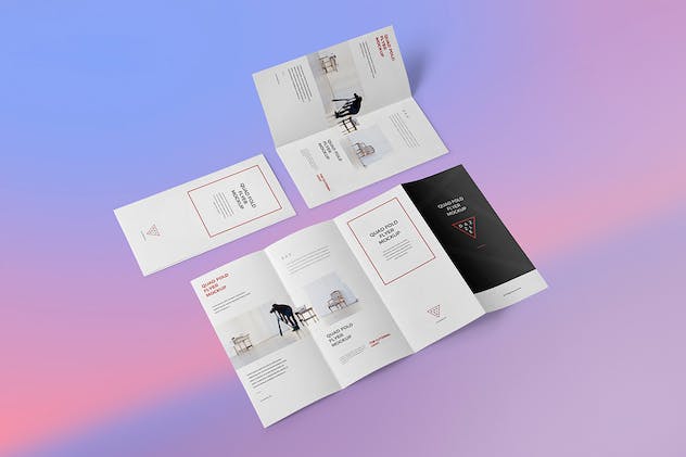 second preview of 'Premium 4 Fold Brochure Mockups  Free Download'