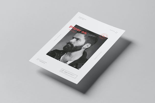 fourth preview of 'Premium Paper A4 Mock Up  Free Download'