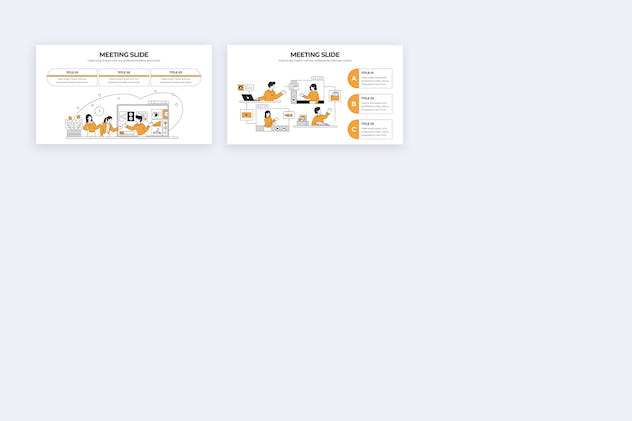 second preview of 'Premium Business Meeting Slides Illustrator Infographics  Free Download'