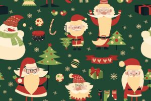Banner image of Premium Merry Christmas and Happy New Year Seamless Pattern  Free Download