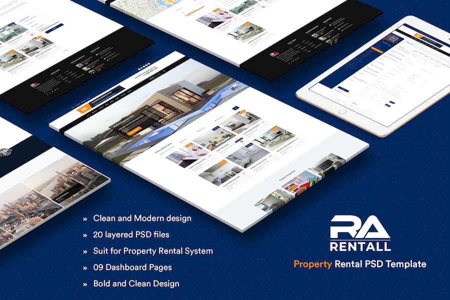 Premium Rentall – Property Rental PSD Template  Free Download