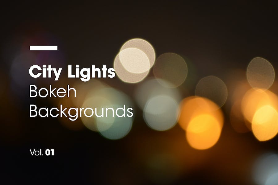 Premium City Lights Bokeh Backgrounds Vol.01  Free Download